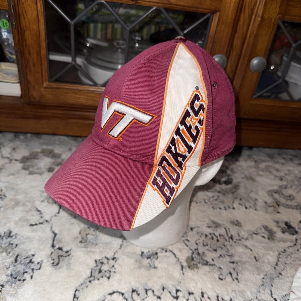 VIRGINIA TECH HOKES    Strapback 90S  Y2K CAP  VINTAGE Drew Pearson Marketing